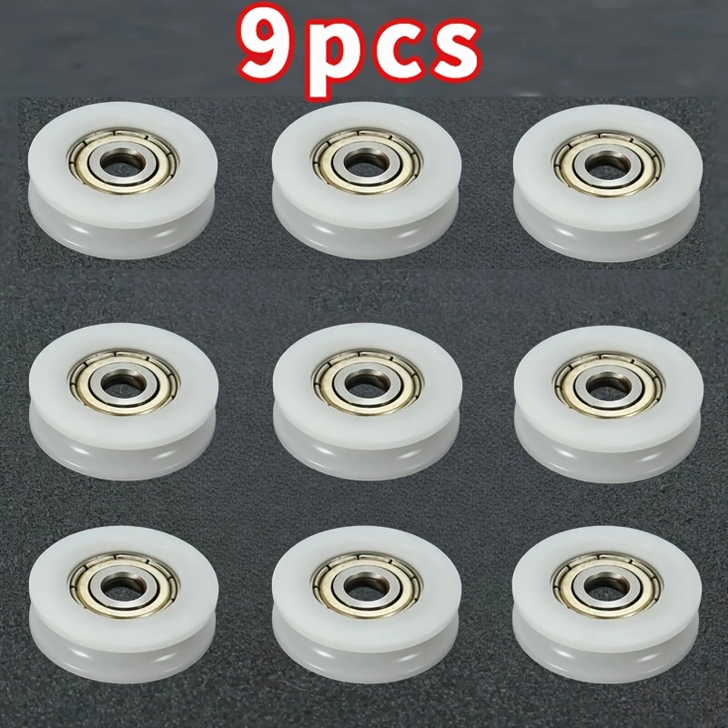 Furniture Hardware Lowes - 9 Stück U-Nut-Nylon-Lagerrollen 5x23,9mm Geräuscharme Führungsrolle