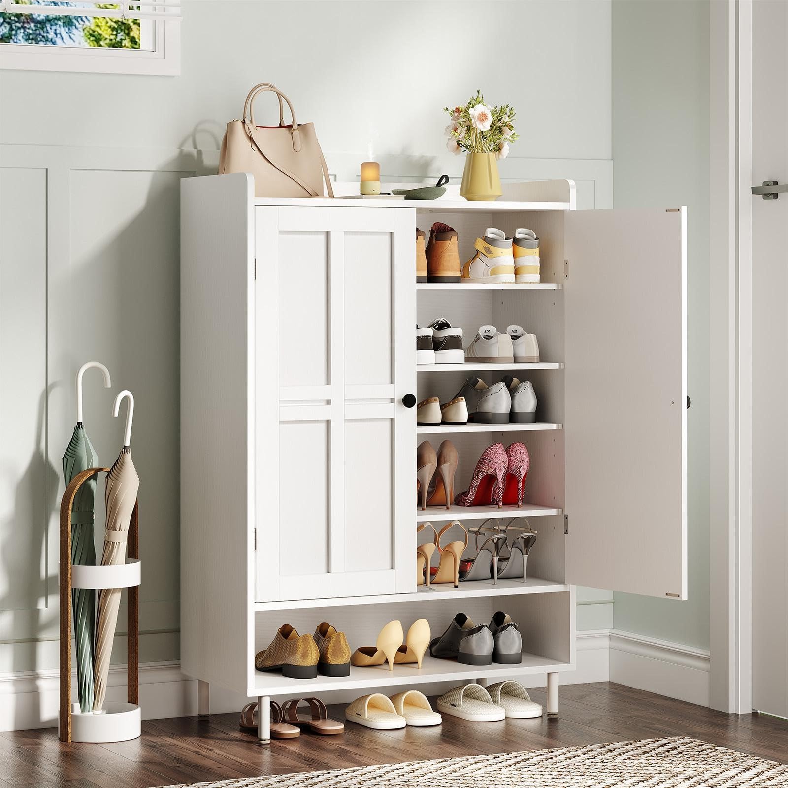6-stöckiger Schuhschrank, 114  – Cabinet Hinge Overlay Bewertung und Preis