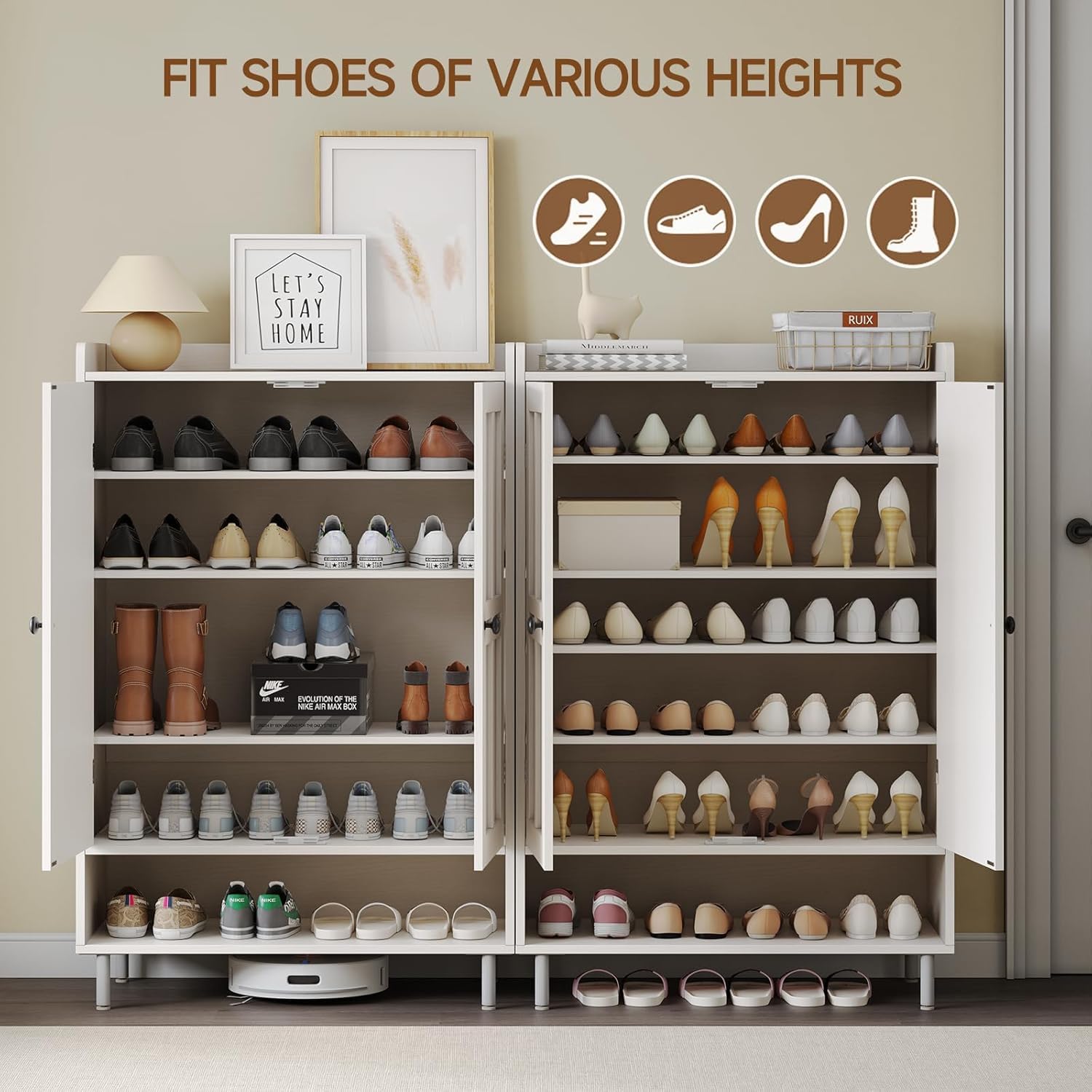 6-stöckiger Schuhschrank, 114  – Cabinet Hinge Overlay Bewertung und Preis