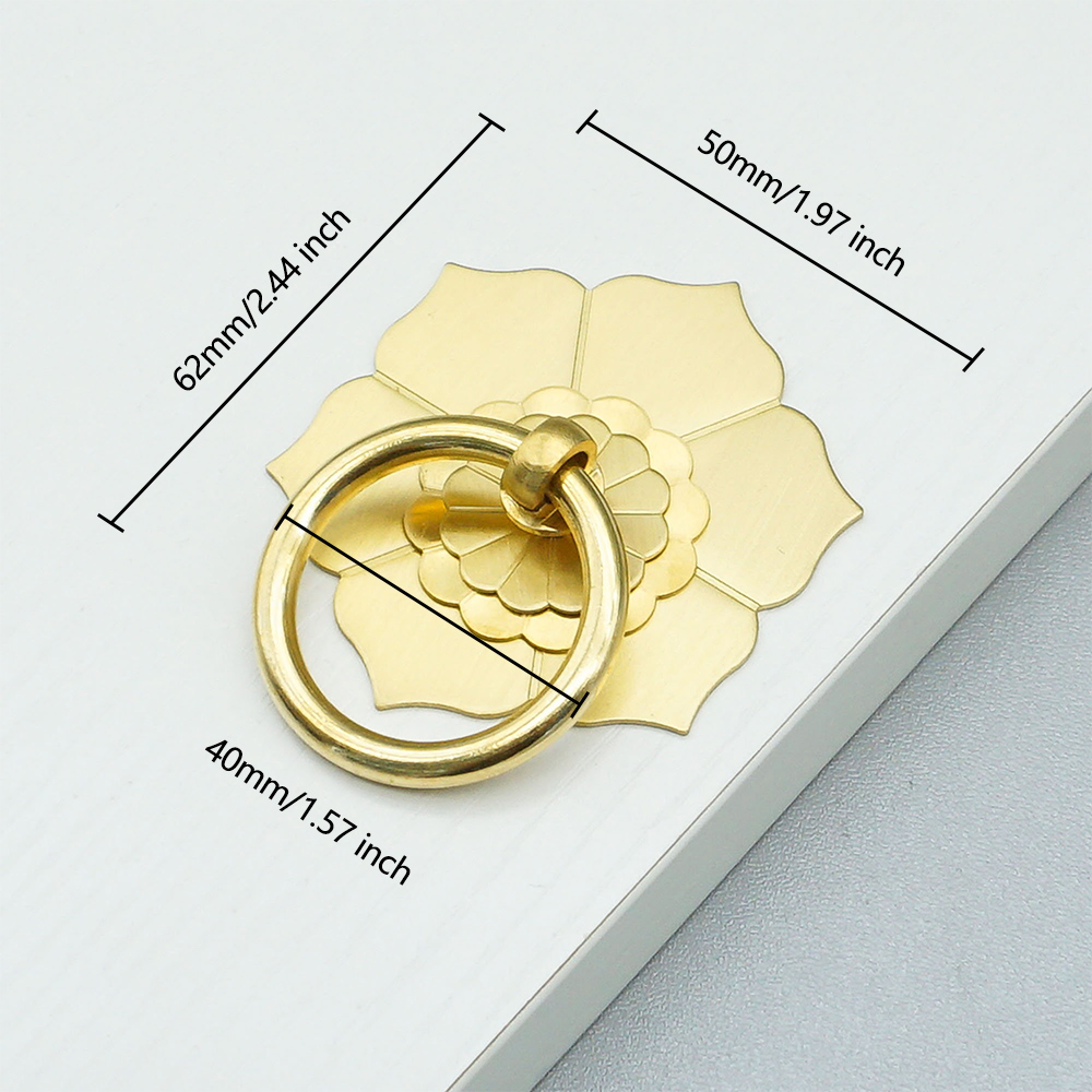 Aufhänger Ring Floral Messing  – Furniture Hardware Drop Pulls Bewertung und Preis